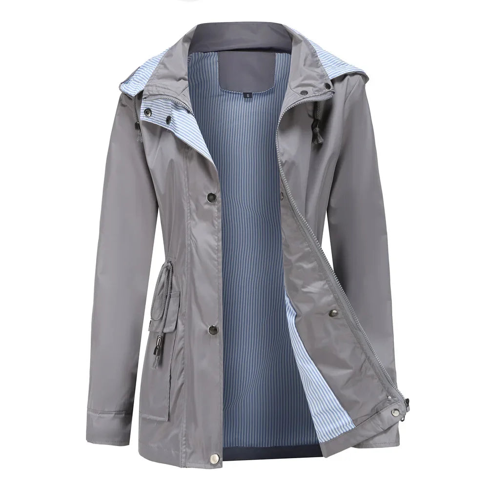 North Regenjacke | Leichte Damen Jacke mit Kapuze Windbreaker