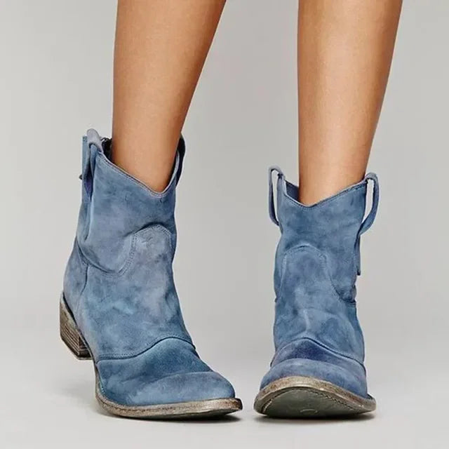 Olivia Stiefeletten | Bequeme Vintage Cowboy-Stiefeletten