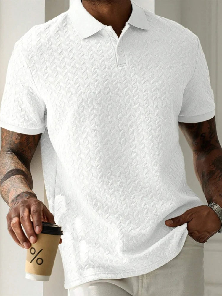 Poloshirt für Herren - Luxus Poloshirt mit Struktur