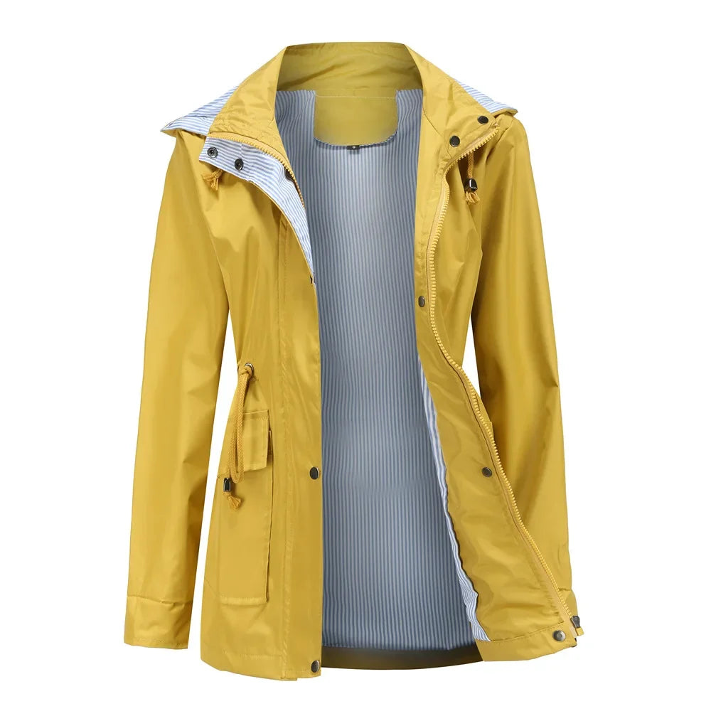 North Regenjacke | Leichte Damen Jacke mit Kapuze Windbreaker