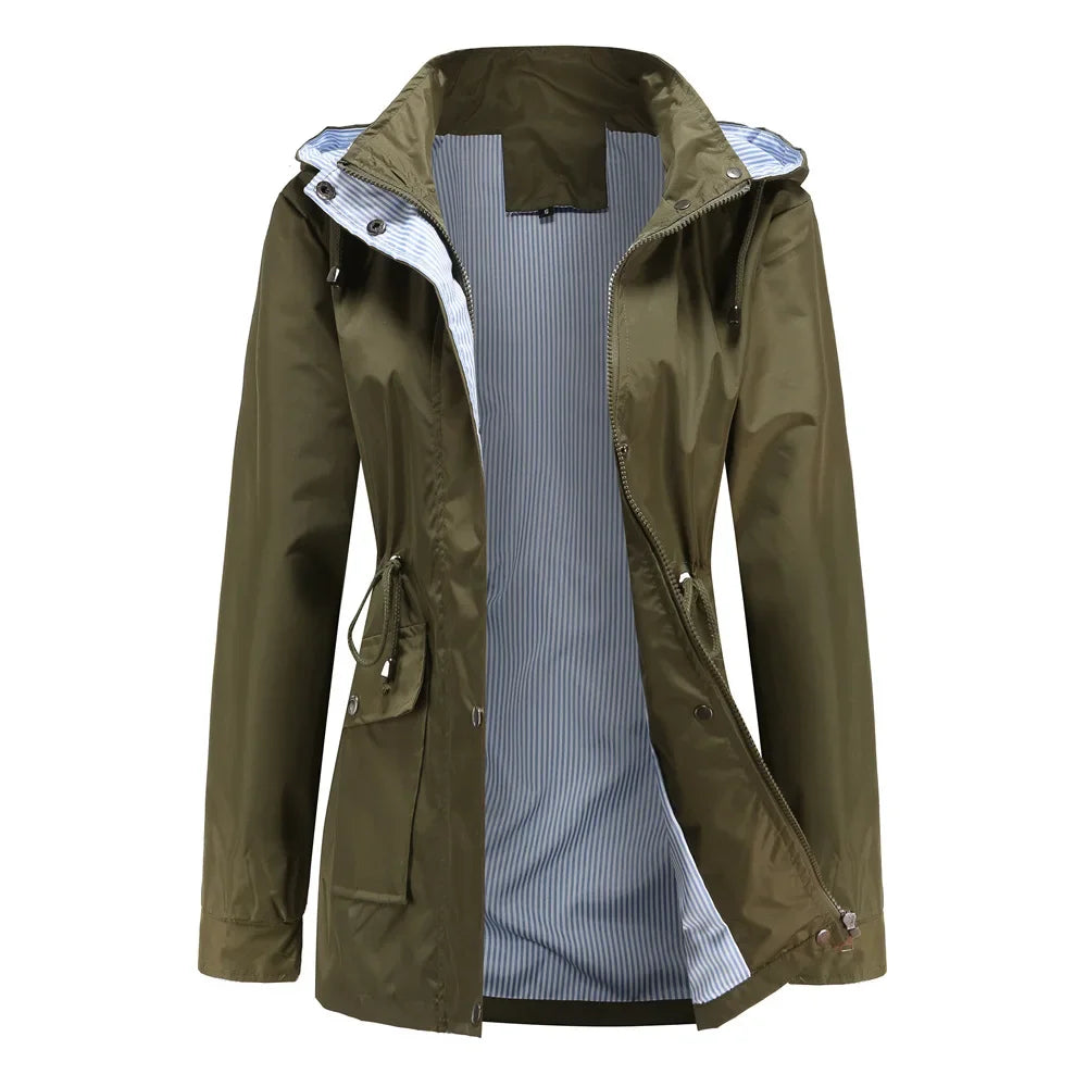 North Regenjacke | Leichte Damen Jacke mit Kapuze Windbreaker