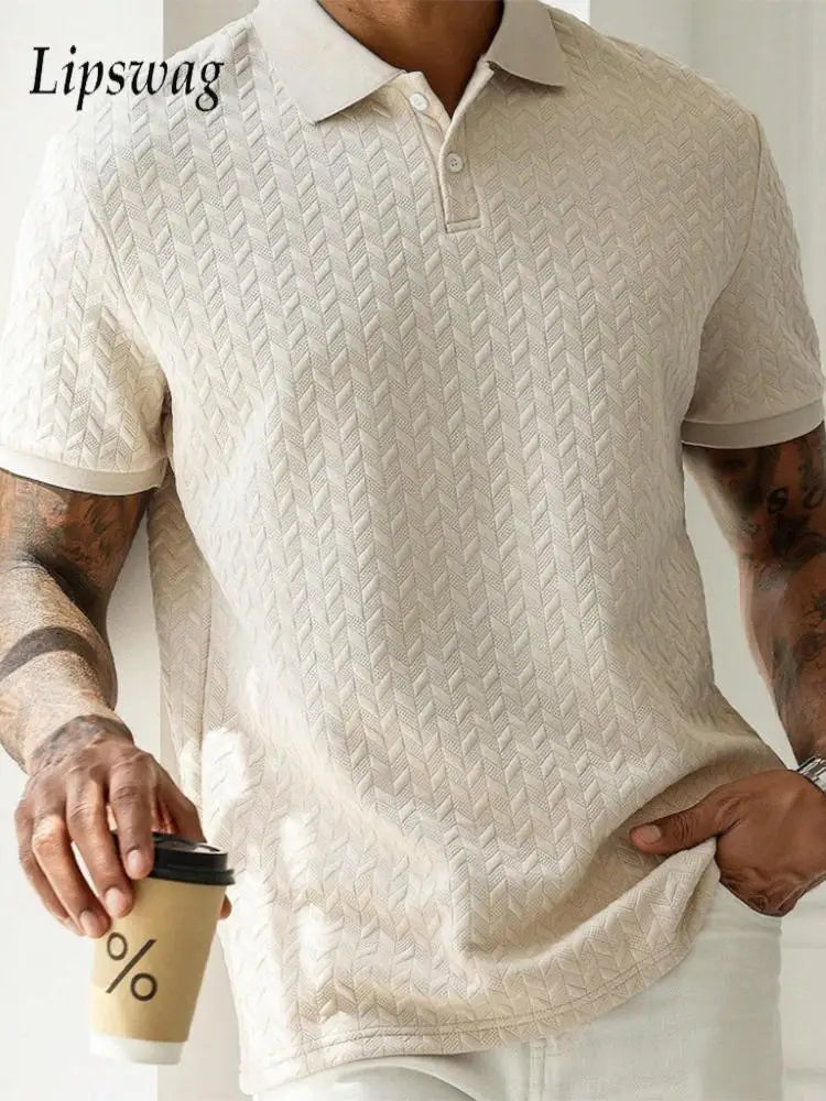 Poloshirt für Herren - Luxus Poloshirt mit Struktur