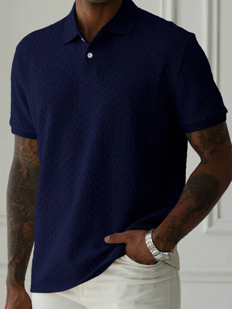 Poloshirt für Herren - Luxus Poloshirt mit Struktur