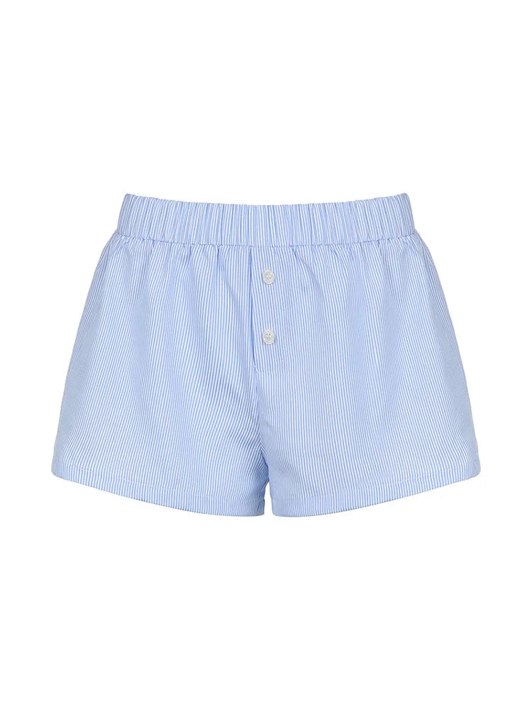 Shorts für Damen - Luftige Gestreifte Kurze Hose für Sommer