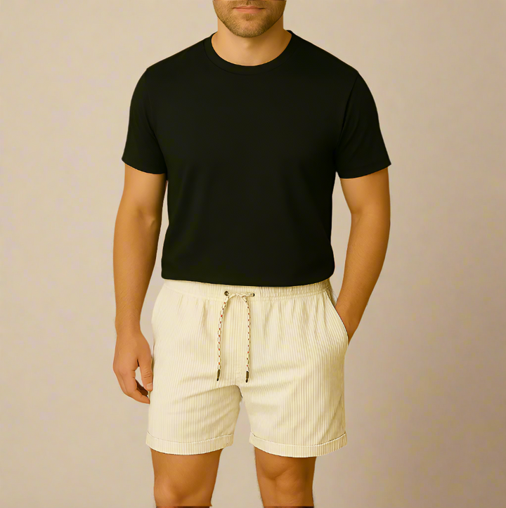 Axel Cord Shorts | Bequeme Grüne Kurze Hose mit Kordelzug für Herren