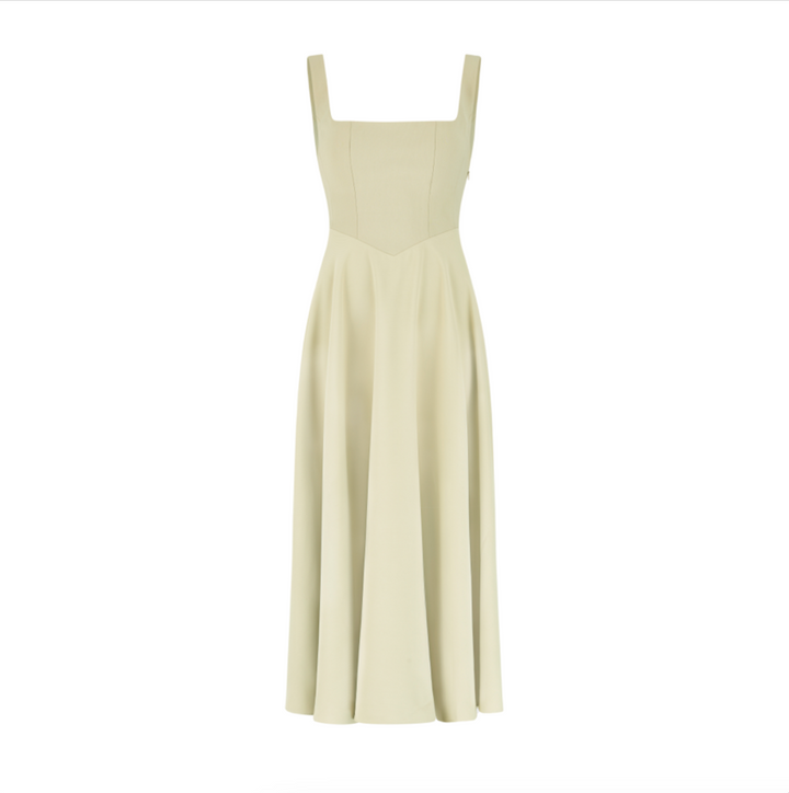 Abendkleid für Damen - Elegantes Midi-Trägerkleid für Sommer