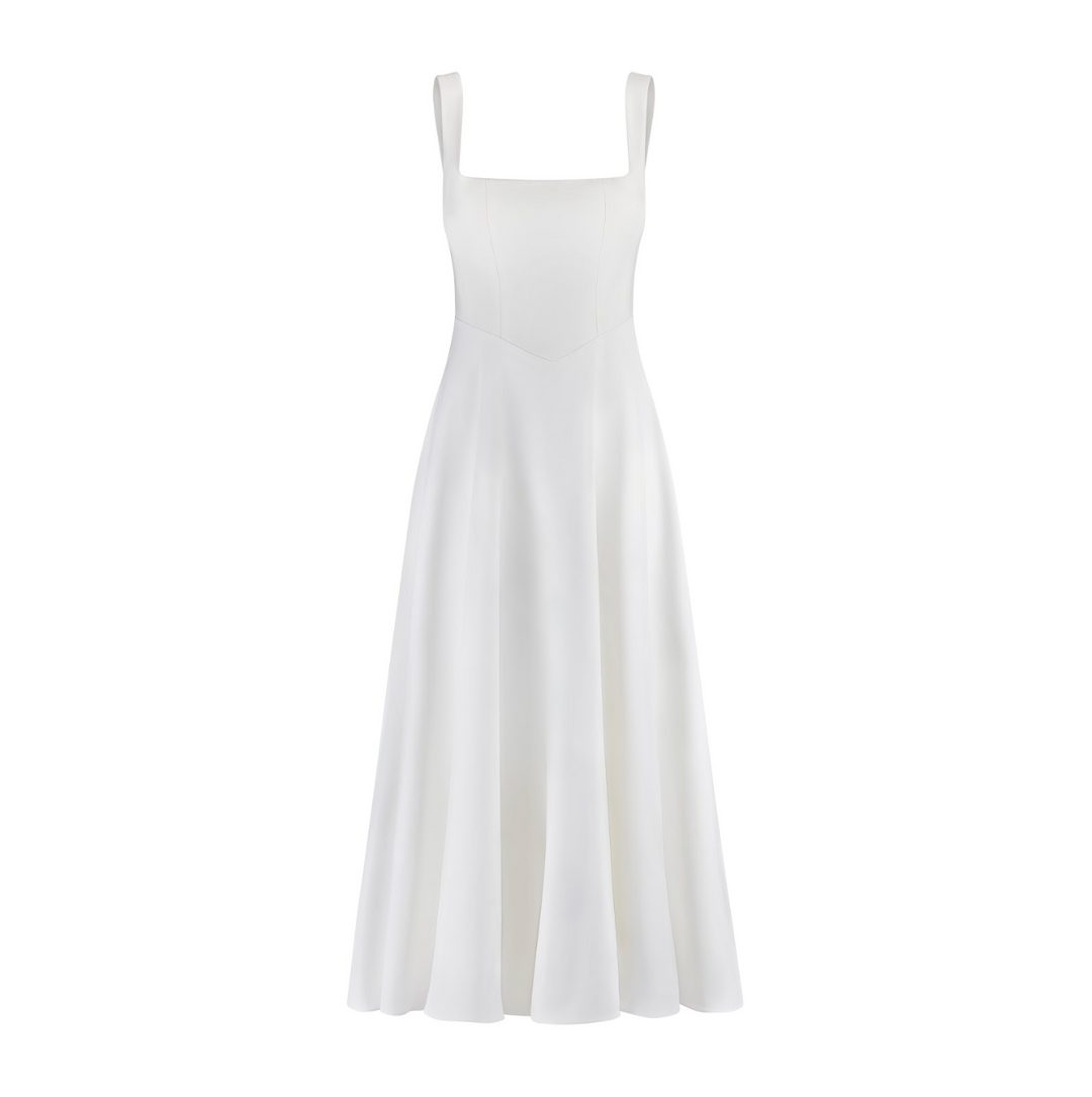 Abendkleid für Damen - Elegantes Midi-Trägerkleid für Sommer