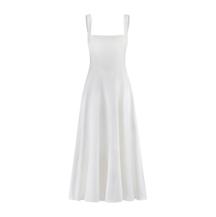 Abendkleid für Damen - Elegantes Midi-Trägerkleid für Sommer