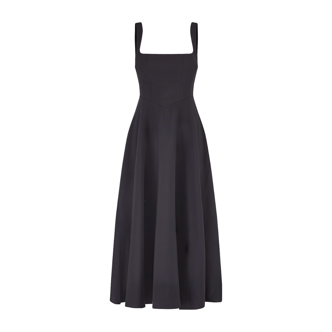 Abendkleid für Damen - Elegantes Midi-Trägerkleid für Sommer