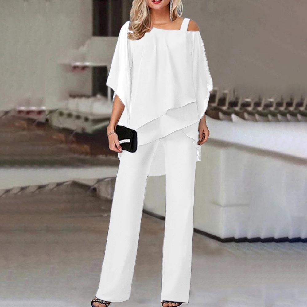 Zweiteiler - Elegantes Twin-Set mit Blusenshirt und Sommerhose