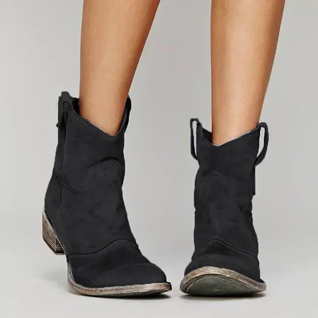 Olivia Stiefeletten | Bequeme Vintage Cowboy-Stiefeletten