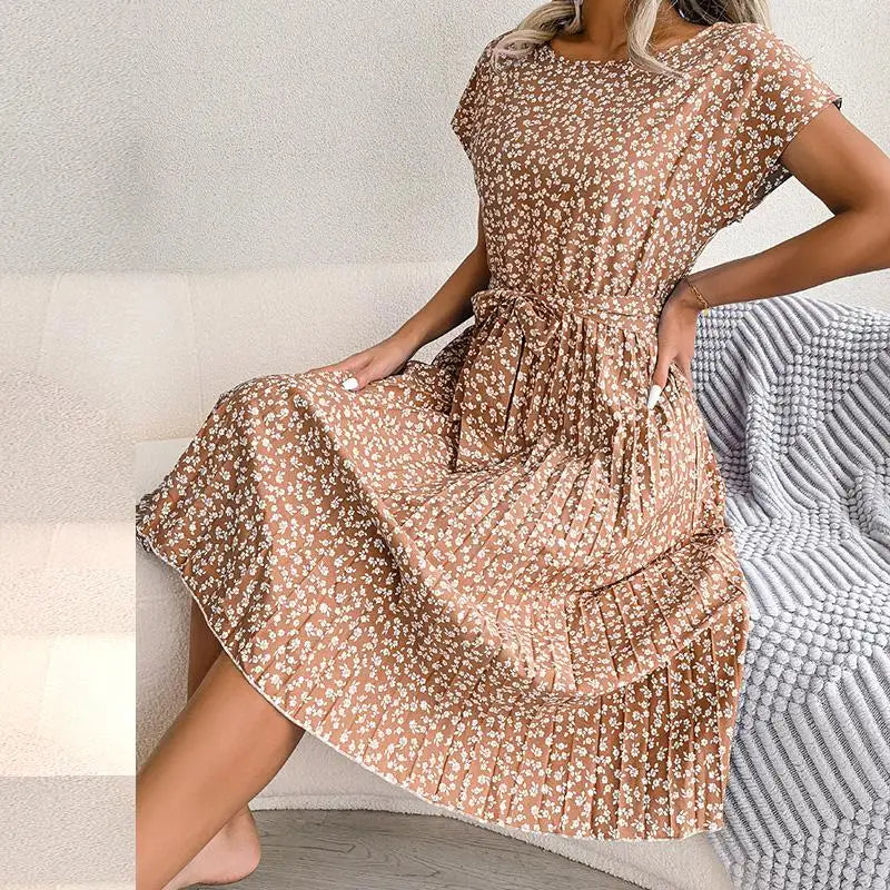 Olivia Sommerkleid | Luftiges Midikleid mit hoher Taille