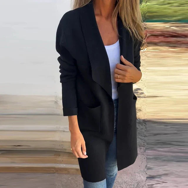 Strickjacke für Damen - Eleganter Übergangsjacke mit Taschen