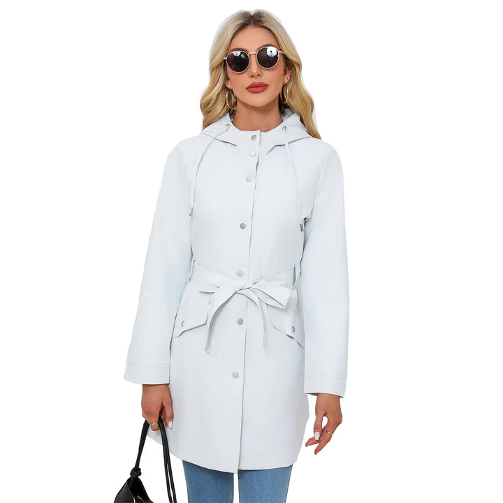 Carmen Regenjacke -  Wasserfeste Lange Damen Jacke mit Kapuze
