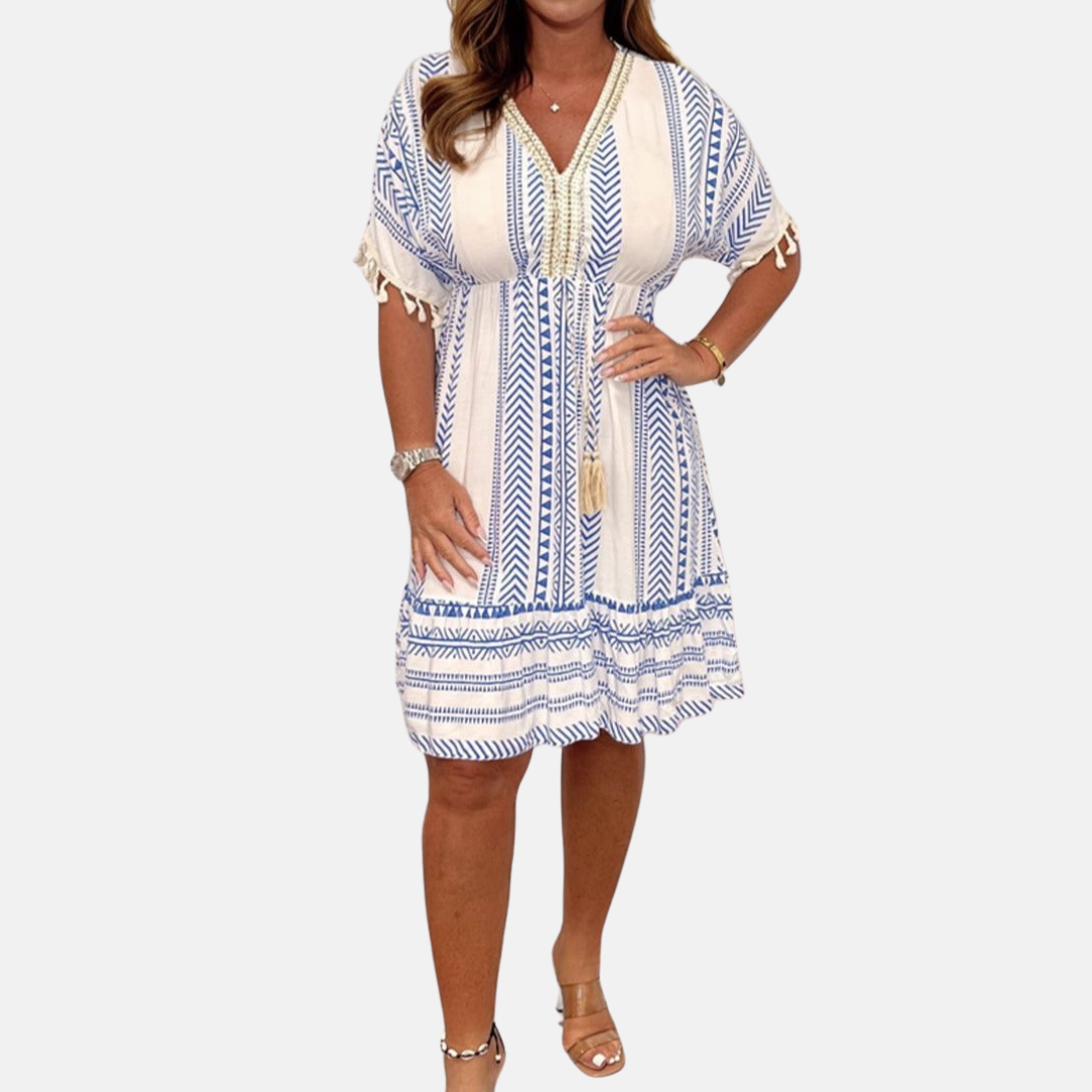 Sommerkleid - Klassisches Midikleid mit Boho-Print