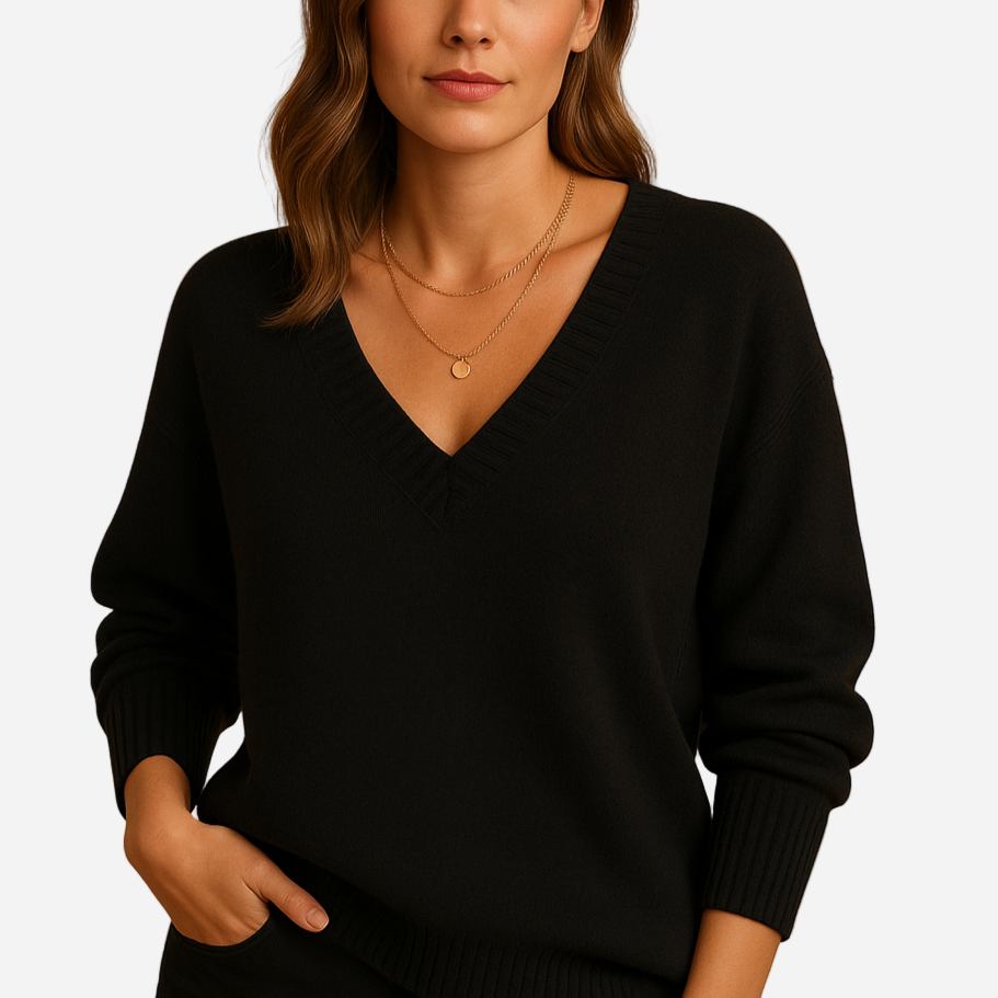 Strickpullover für Damen - V-Ausschnitt & Elegant für den Winter