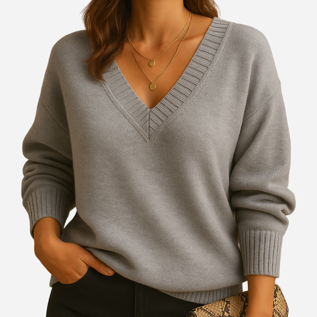 Strickpullover für Damen - V-Ausschnitt & Elegant für den Winter