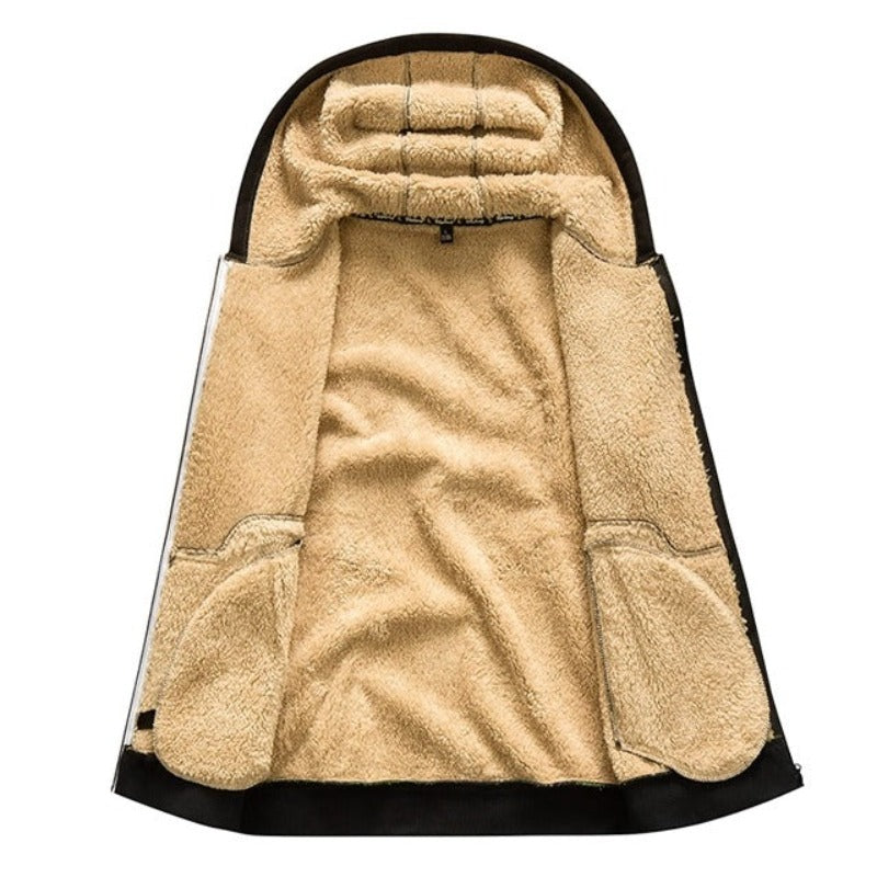GENTS Sherpa Hoodie | Premium Herrenweste mit Fleecefutter