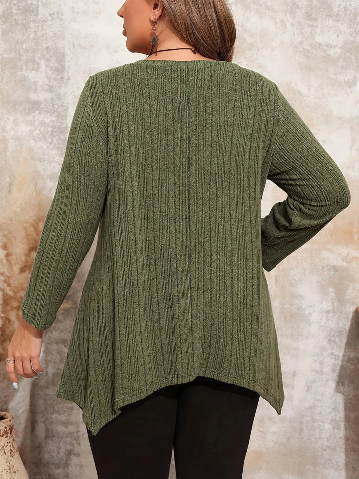 Unifarbene Tunika Top