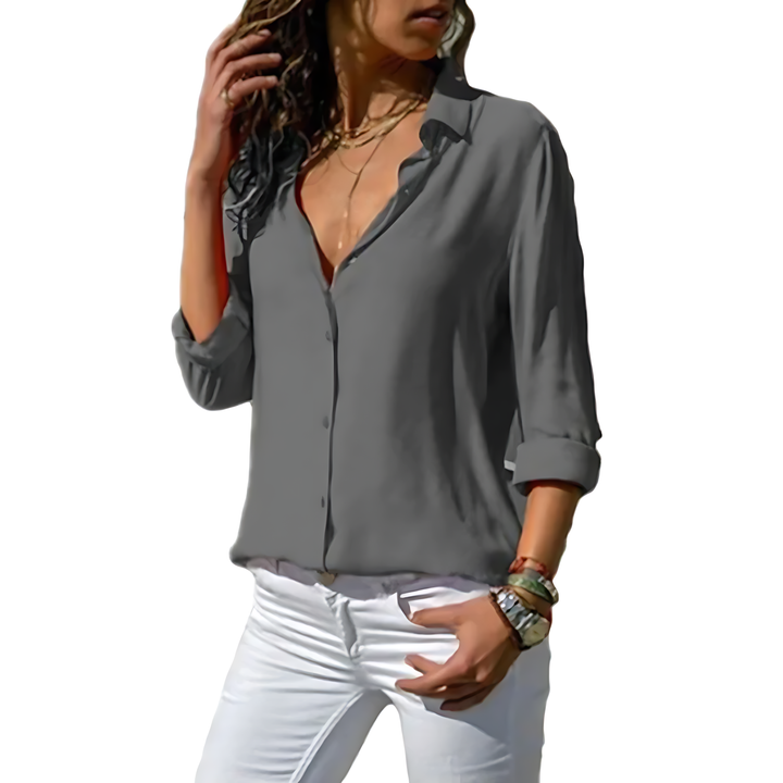 Plisseebluse - Elegante Sommer Bluse mit Puffärmeln für jeden Anlass
