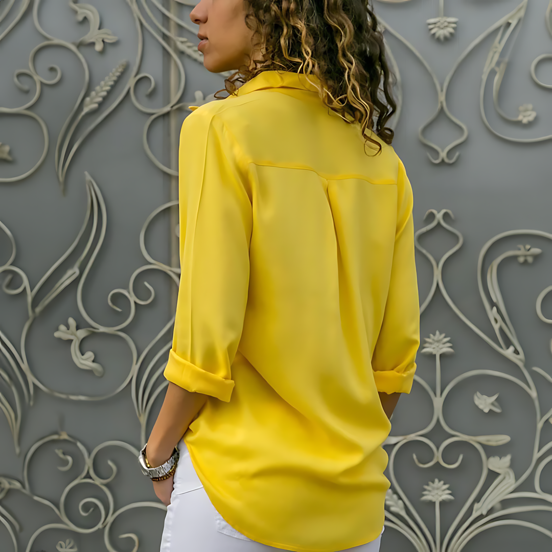 Plisseebluse - Elegante Sommer Bluse mit Puffärmeln für jeden Anlass