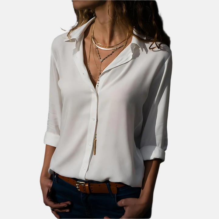 Plisseebluse - Elegante Sommer Bluse mit Puffärmeln für jeden Anlass