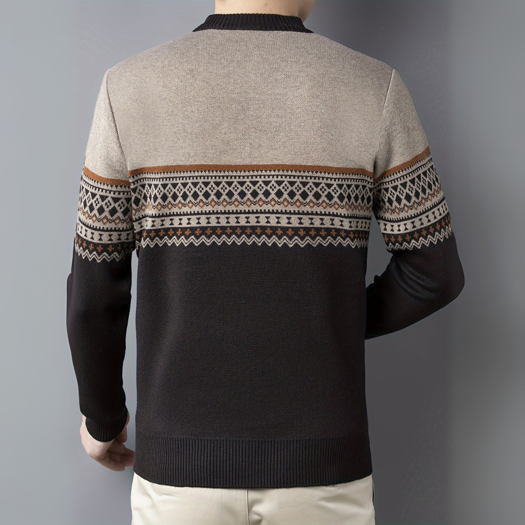 Edvard Troyer - Norwegische Zip Pullover für Herren