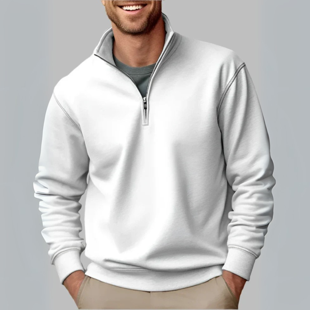 Floris Troyer - Premium Fleece-Pullover mit Reißverschluss