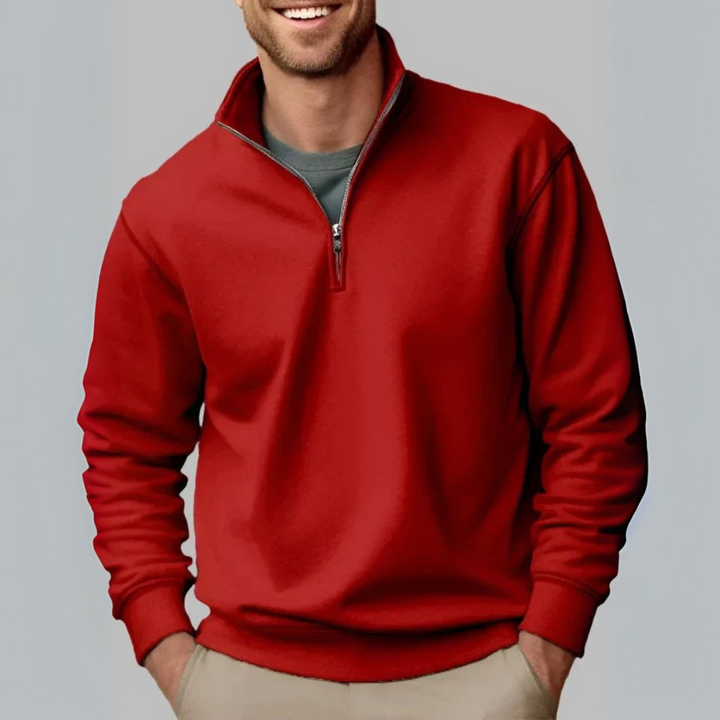 Floris Troyer - Premium Fleece-Pullover mit Reißverschluss