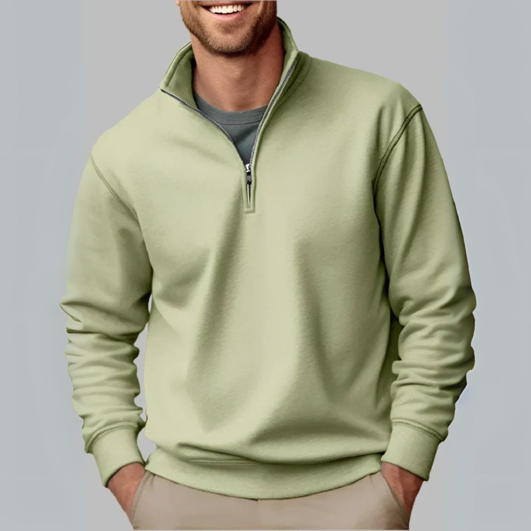 Floris Troyer - Premium Fleece-Pullover mit Reißverschluss