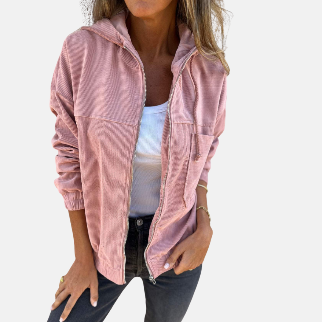 Strickjacke für das ganze Jahr - Leichte Hoodie-Jacke mit Reißverschluss und Kapuze für Damen