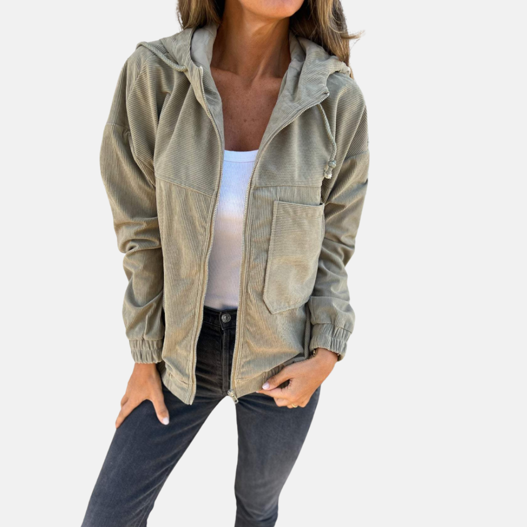 Strickjacke für das ganze Jahr - Leichte Hoodie-Jacke mit Reißverschluss und Kapuze für Damen