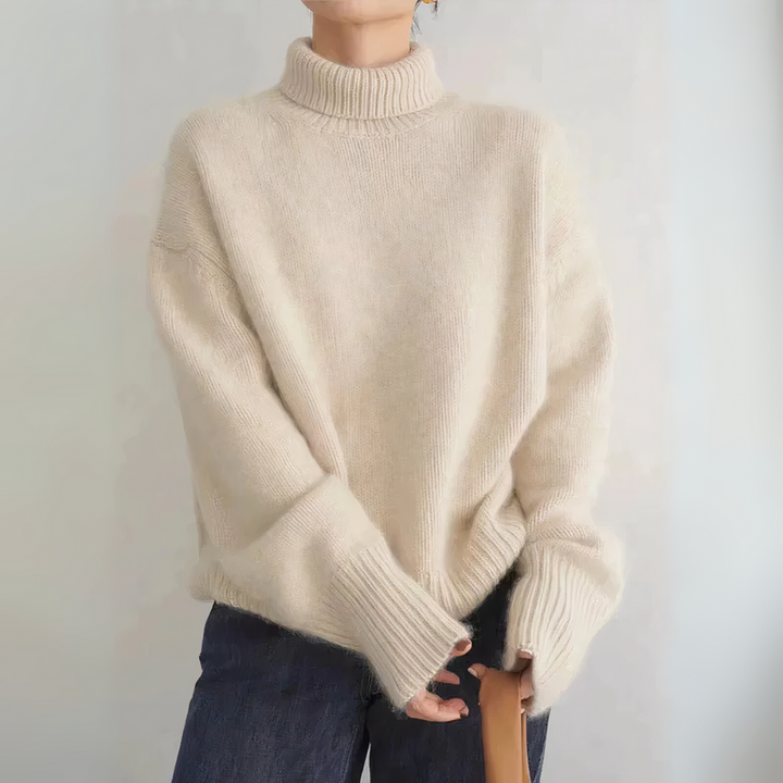 Rollkragenpullover für Damen - Warmer Oversized-Pullover für den Winter
