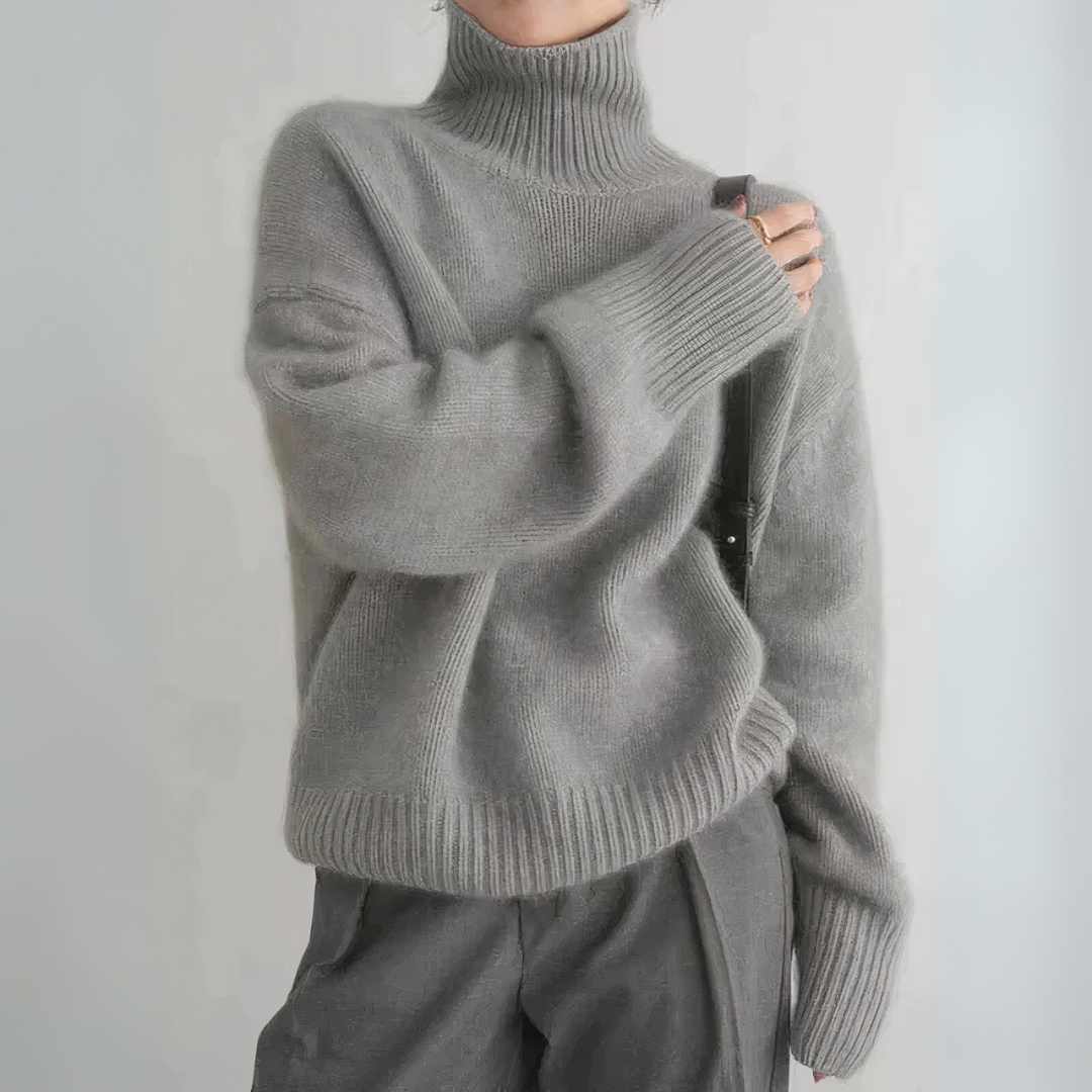 Rollkragenpullover für Damen - Warmer Oversized-Pullover für den Winter
