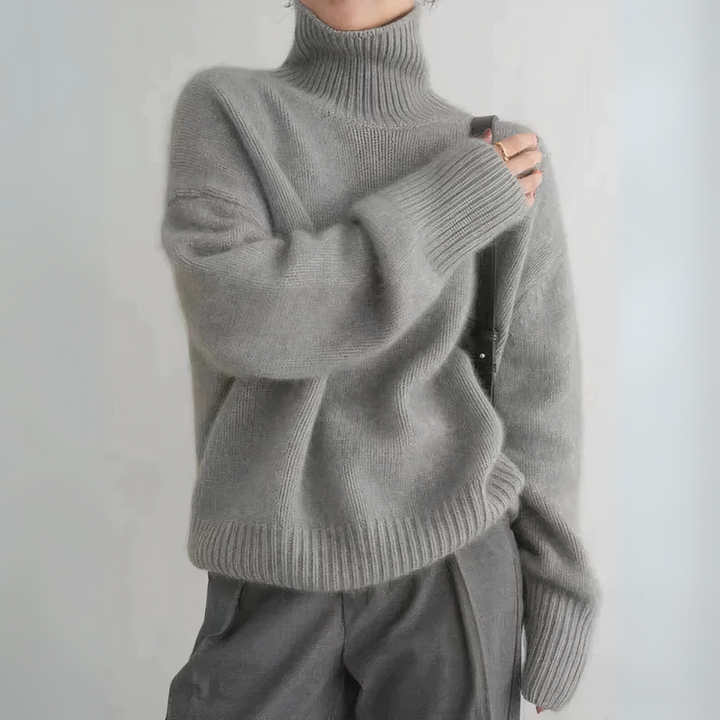 Rollkragenpullover für Damen - Warmer Oversized-Pullover für den Winter