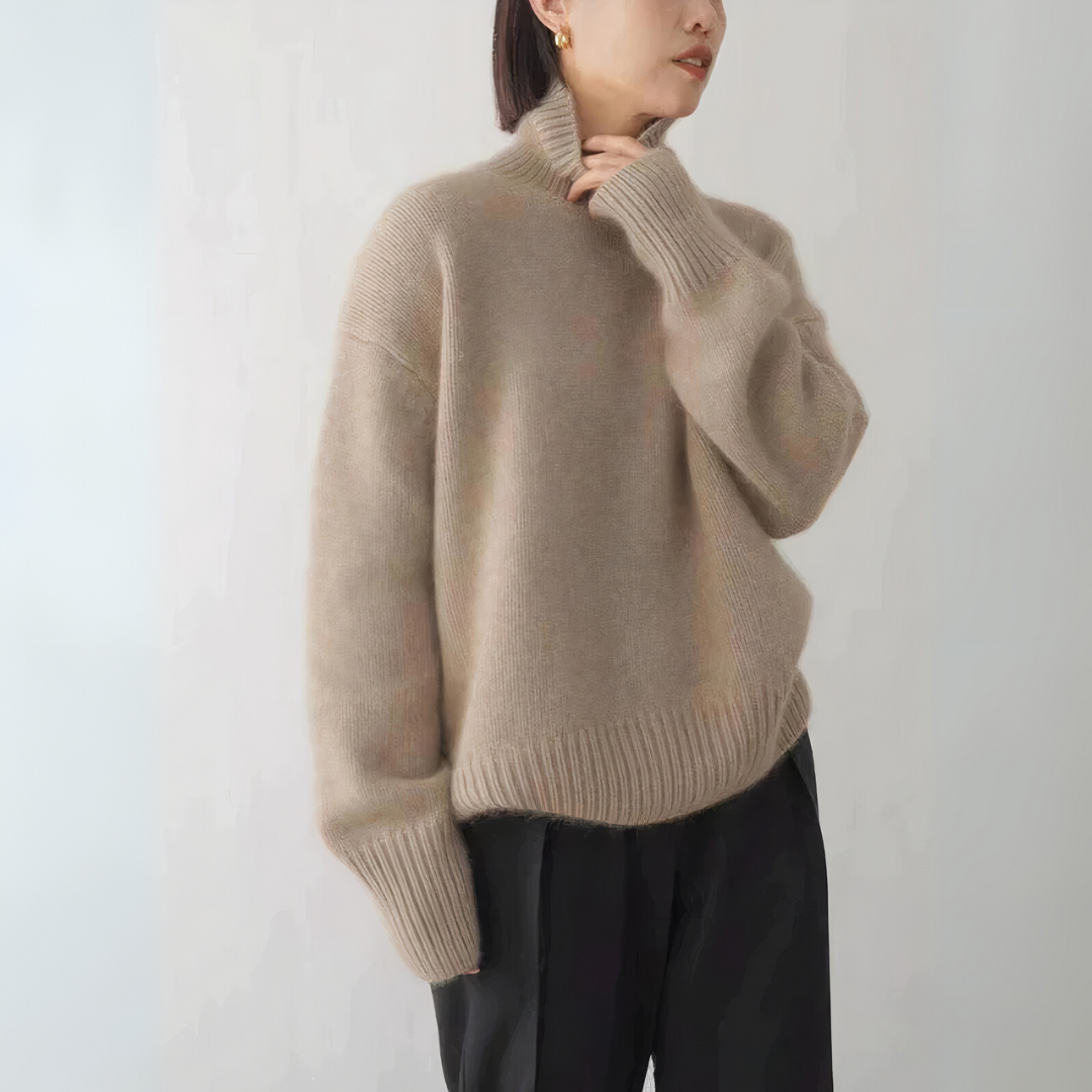 Rollkragenpullover für Damen - Warmer Oversized-Pullover für den Winter