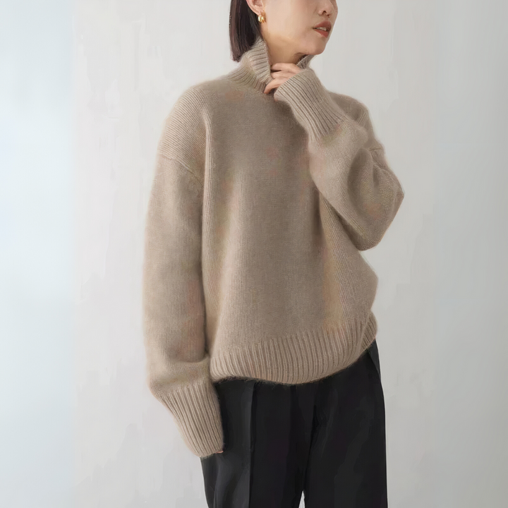 Rollkragenpullover für Damen - Warmer Oversized-Pullover für den Winter