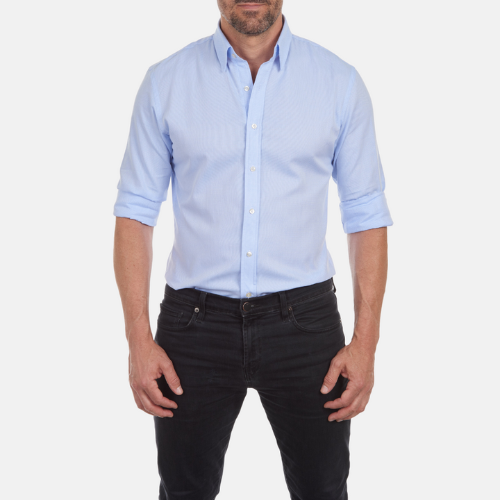 Zip Hemd für Herren - Premium Bügelfreies Stretch Hemd
