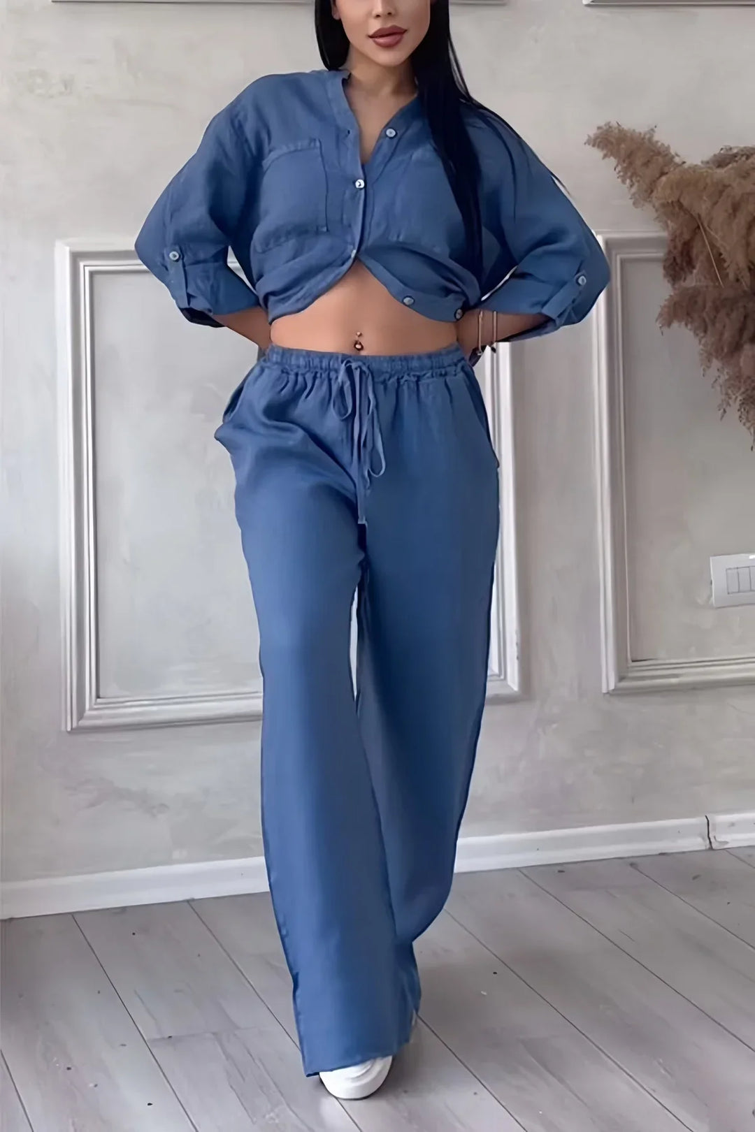 Zweiteiler für Damen - Bequemes Sommerset mit Bluse & Sommerhose