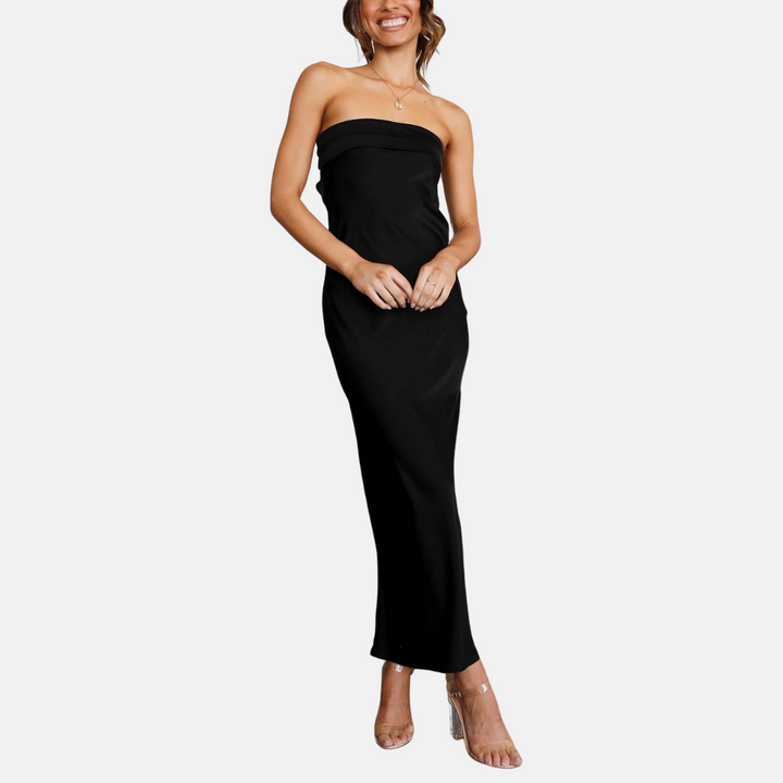 Maxikleid für Damen - Elegantes Trägerloses Hochzeitsgastkleid