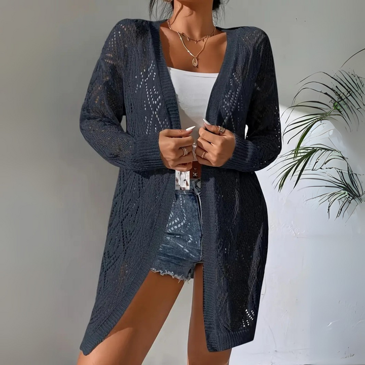 Annele Dekker Cardigan - Herbst Strickjacke für Damen
