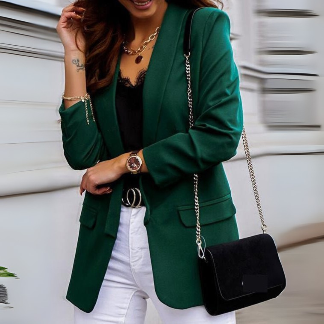 Blazer für den Herbst - Stilvolle Lange Office Jacke für Damen