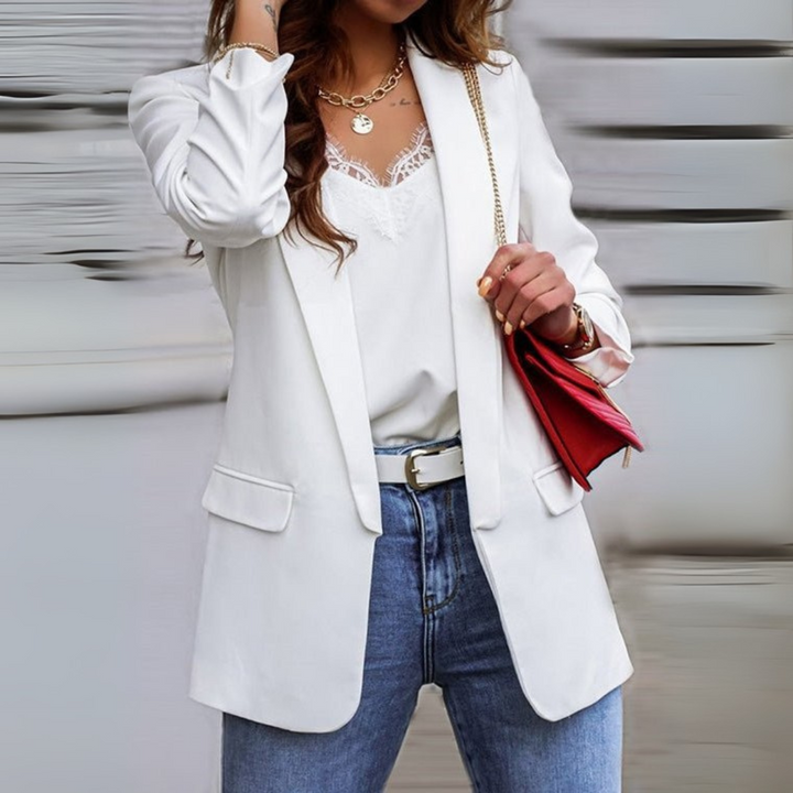 Blazer für den Herbst - Stilvolle Lange Office Jacke für Damen