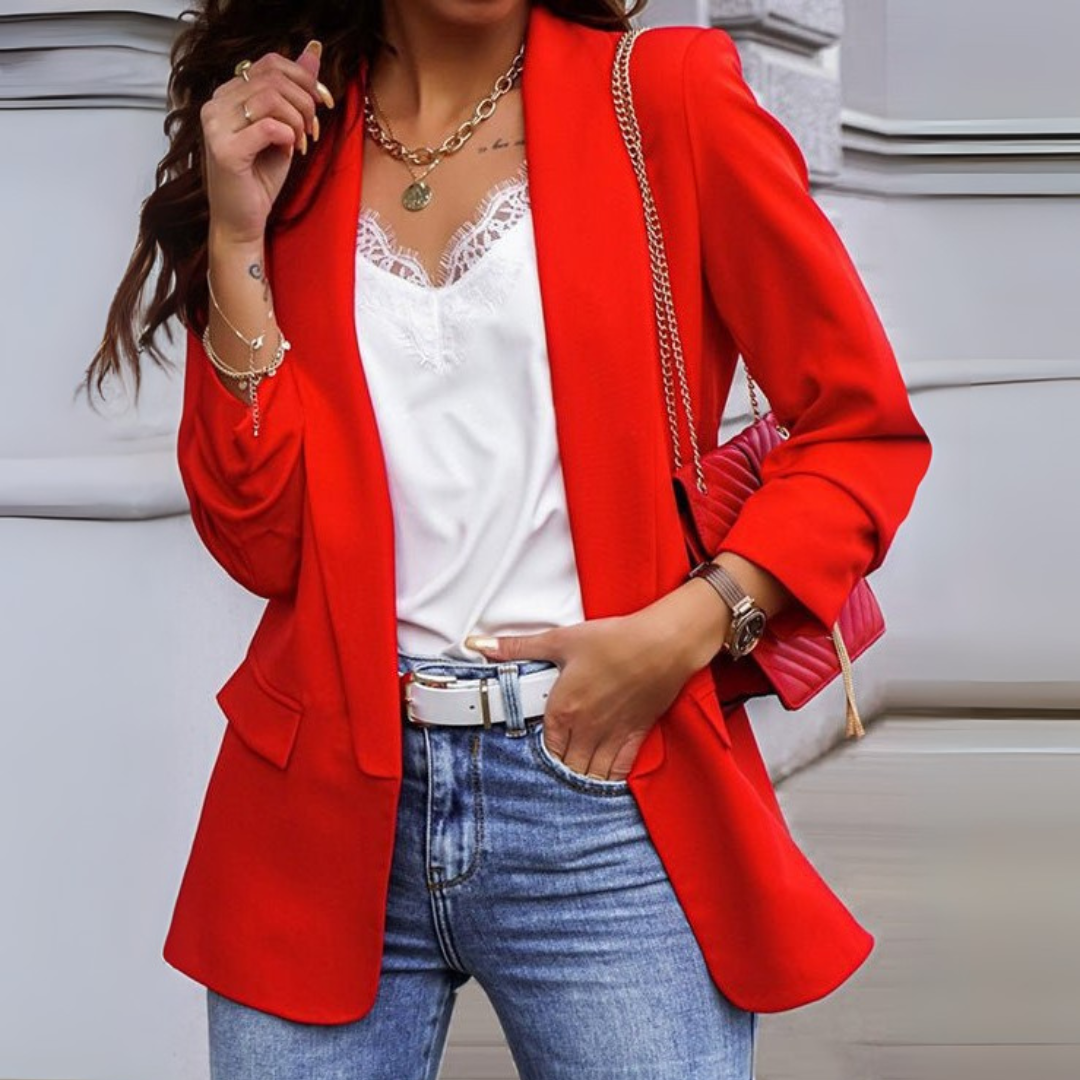 Blazer für den Herbst - Stilvolle Lange Office Jacke für Damen