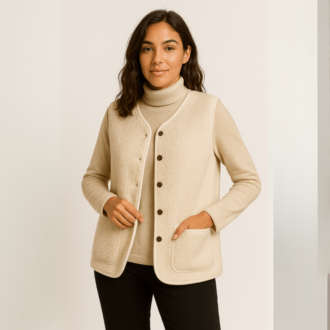 Plüsch-Weste für den Herbst - Elegante Warme Weste für Damen