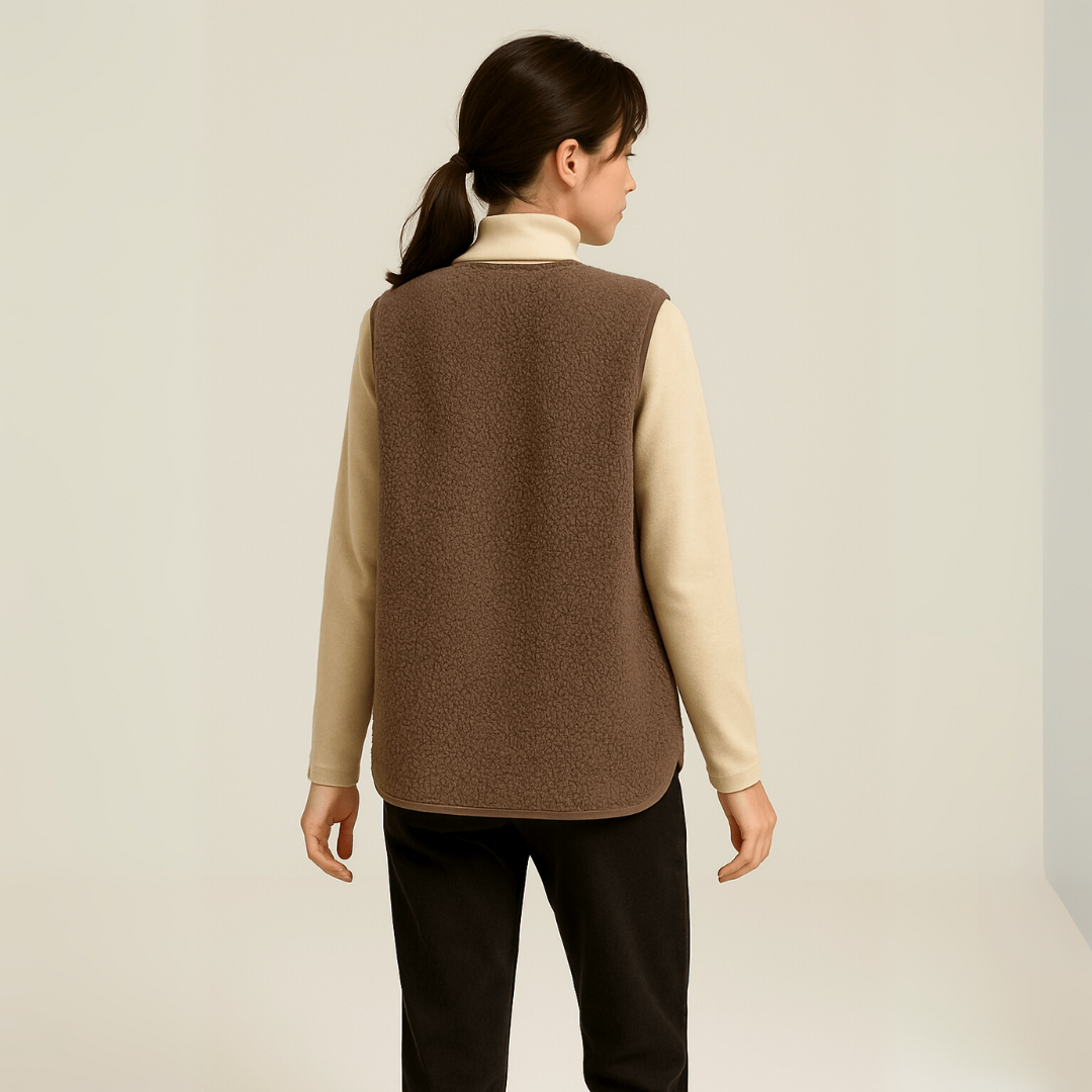Plüsch-Weste für den Herbst - Elegante Warme Weste für Damen
