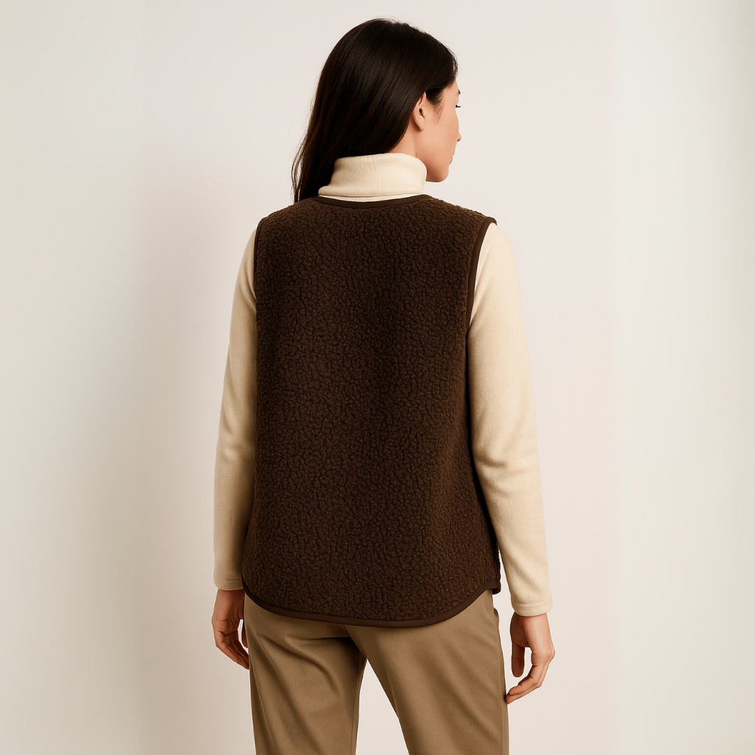 Plüsch-Weste für den Herbst - Elegante Warme Weste für Damen
