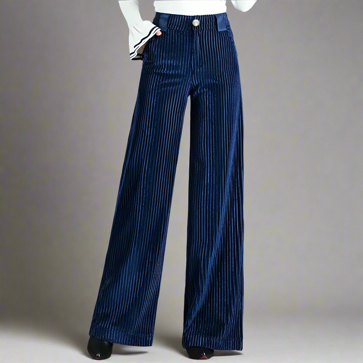 Palazzo Hose - Bequeme Cordhose mit Gummiband für Sommer