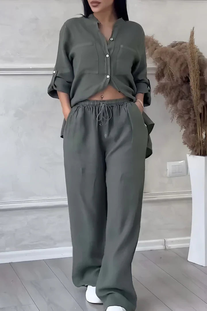 Zweiteiler für Damen - Bequemes Sommerset mit Bluse & Sommerhose