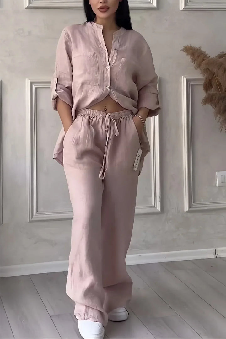 Zweiteiler für Damen - Bequemes Sommerset mit Bluse & Sommerhose